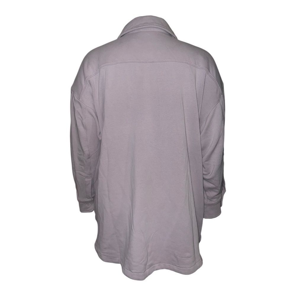Athleta Plus Size Retroplush Shirt Jacket Tinsel Purple 3X NWOT - Picture 5 of 9